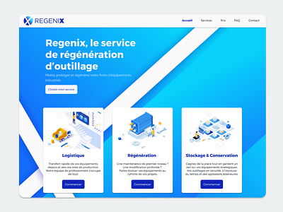 Landing page for Regenix