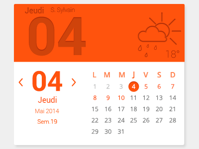 Calendar calendar orange