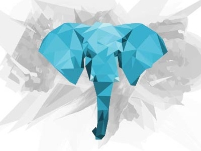 Elephant in low poly