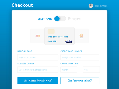 Credit Card Checkout checkout credit card daily ui daily ui 002 daily ui challenge paypal