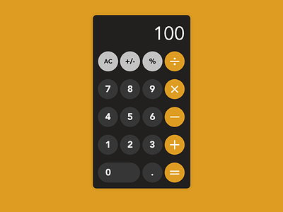 Calculator calculator daily ui 004 daily ui challenge ios