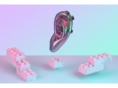 Cuffs for Wonderzine 3d c4d cgi color illustration