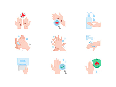 Washing hand coronavirus cover 19 hygiene icon icon design washing hand