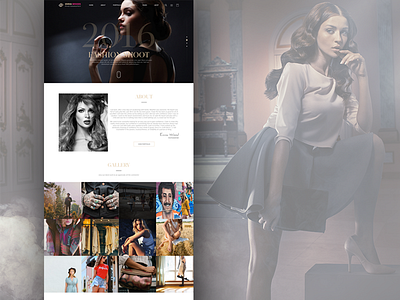 Emma Woods Photographer's Portfolio Website fashion landing page luxury photographer ui design web design