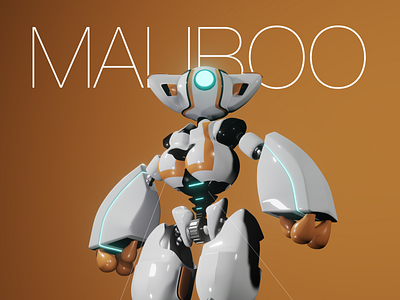 3D Character Design: Maliboo 3d 3d animation 3d art 3d ilustration 3d model 3d modeling 3dsmax blender branding character illustration layout malibu robot robot character robots