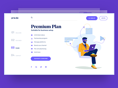 Pra.da Premium Plan business flat graphic design icon illustration interaction plan premium typography ui web web design