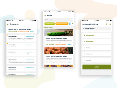 Syngenta App agriculture app flat graphic design illustration interaction design layout mobile typography ui ui ux vector