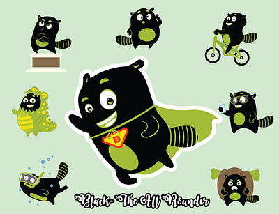 Black Cat - The All Rounder Emoji Set animal black cat cute design dribbble emoji emojiexperts expressions lovable set stickers