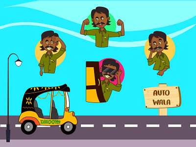 Autowala Emoji Set auto cartoon cute design dribbble driver emoji emojiexperts expressions illustration set stickers