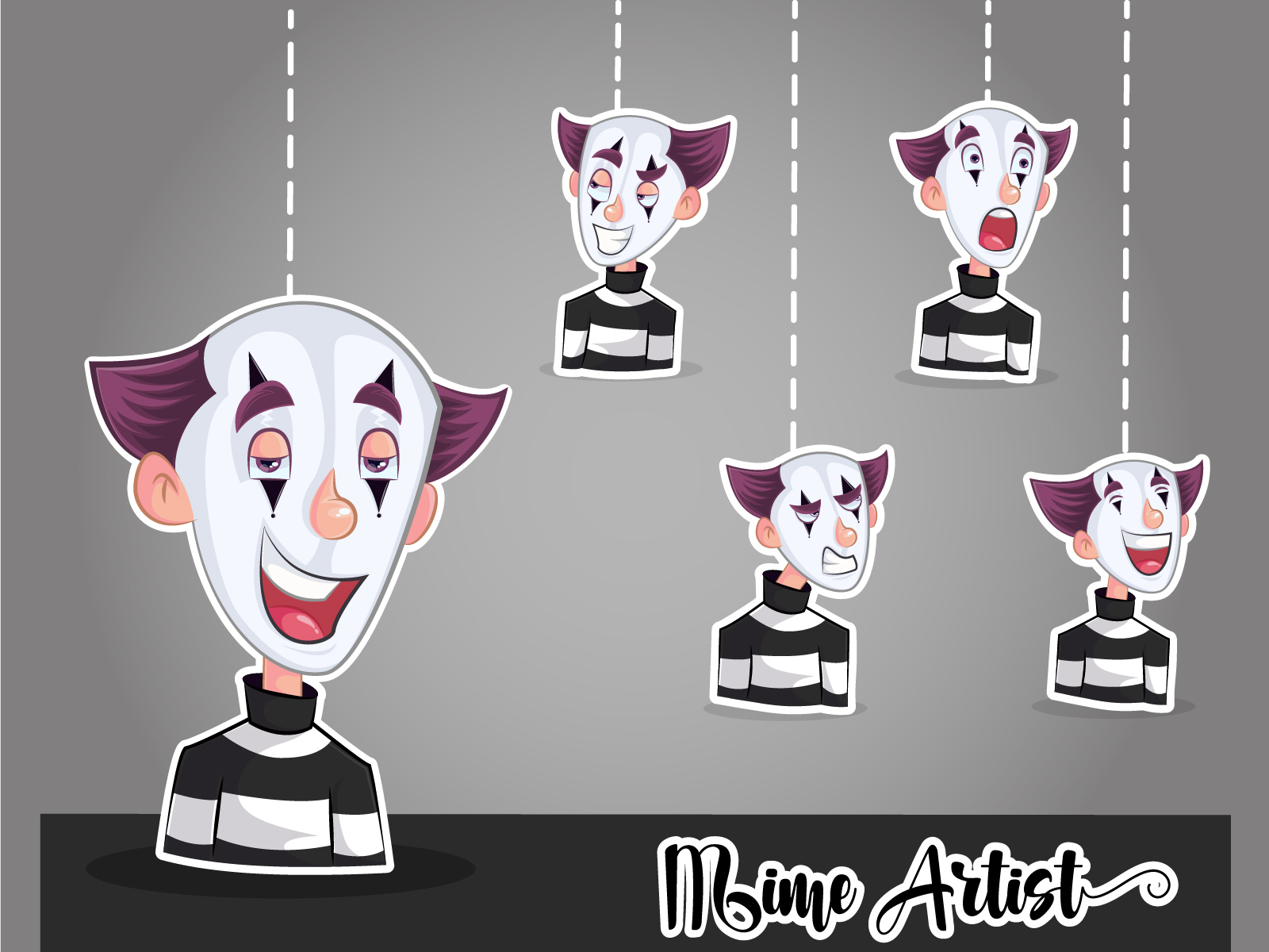 Mime Artist Emoji Set by Emoji Expert on Dribbble