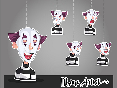 Mime Artist Emoji Set