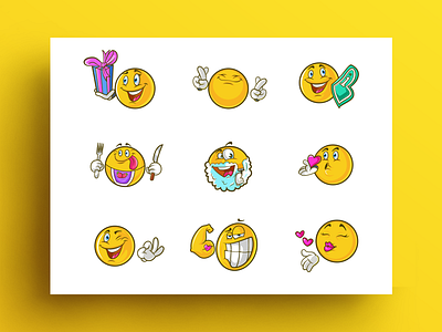 Our Debut Emojis debut dribbble emoji expressions f1digitals faces firstshot rmojiexperts smileys yellow