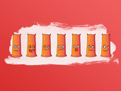 Cute Monster pack chat cute design emoji lovable orange set shot stickers