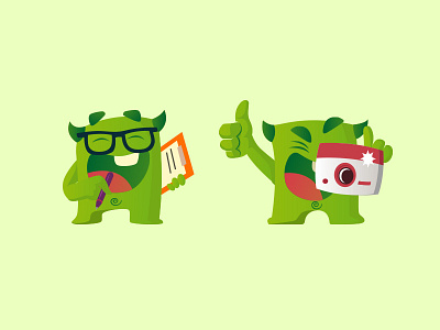 Monster Cool app artwork best chats design dribbble emoji graphic icons monster set stickers