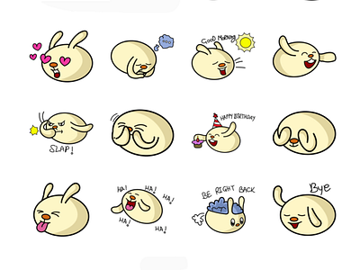 Cute Emojis chat cute design emoji lovable set shot stickers