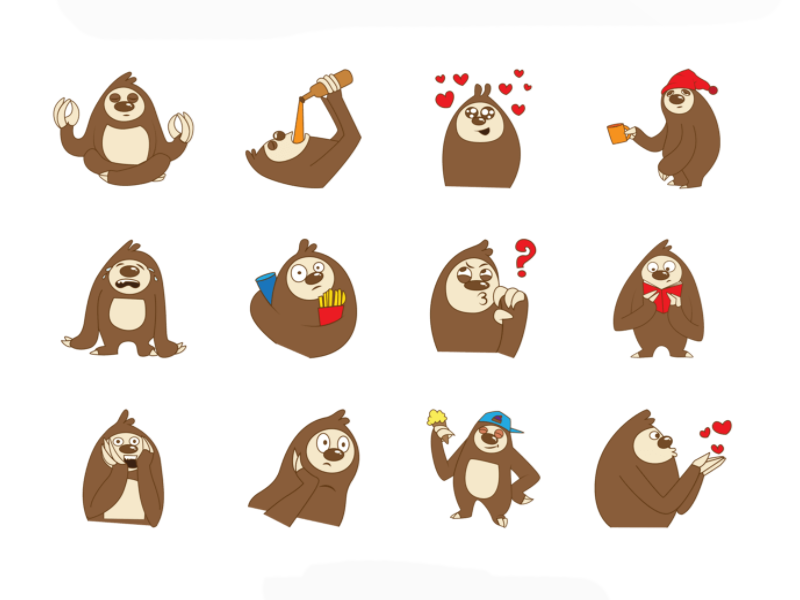 Sloth Emoji by Emoji Expert on Dribbble