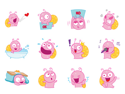 Cute Snail Emoji app chat cute design emoji expression lovable set shot smiley snail stickers