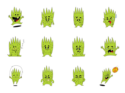 Cute Monster Emoji chat cute design emoji lovable monster set shot stickers