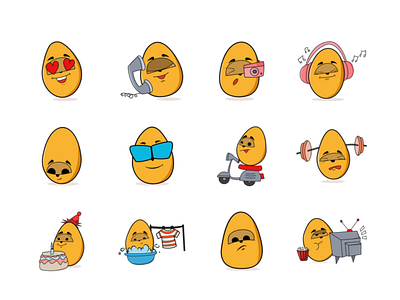 Egg cartoon emoji set blue cartoon character debut dribbble emoji emojiexperts expressions faces firstshot funny smileys