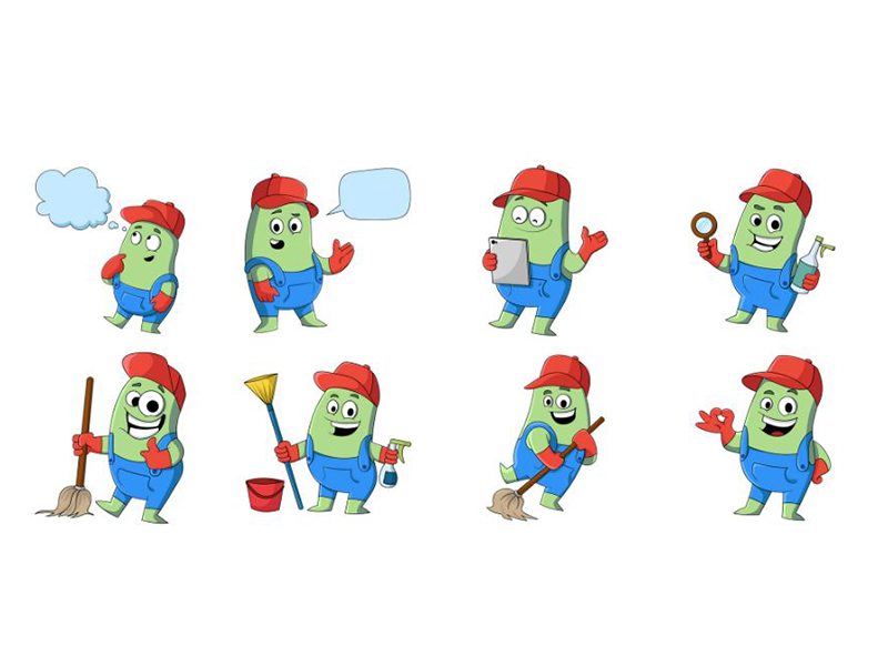 Cleaning Man Emoji Set by Emoji Expert on Dribbble