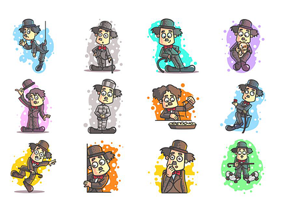 Charlie Chaplin Emoji Set