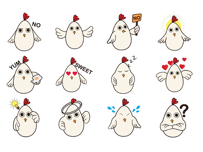 Cute Bird Emoji Set bird cartoon chat cute design dribbble emoji emojiexperts expressions faces illustration lovable set stickers