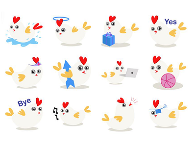 Cute Bird Emoji Set