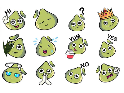 Cartoon Dimsum Emoji Set cartoon chat cute design dribbble emoji emojiexperts expressions faces illustration set smileys stickers