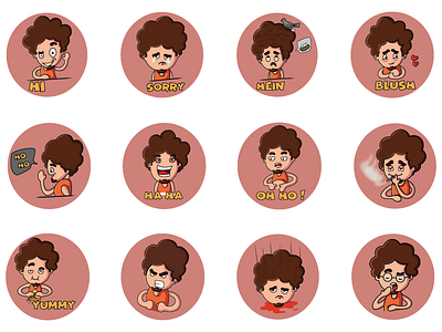 Cartoon Boy Emoji Set