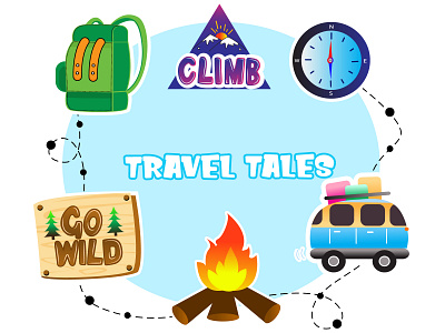 Travel Tales Emoji Sticker Set cute design dribbble emoji emojiexperts illustration lovable set shot stickers