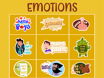 Emotions Sticker Design