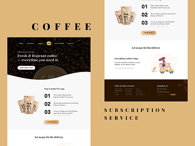 Coffee Subscription Service — Landing Page coffee designer designers developer landing landing page typography ui design uidesign uiux web design web graphic webdesign