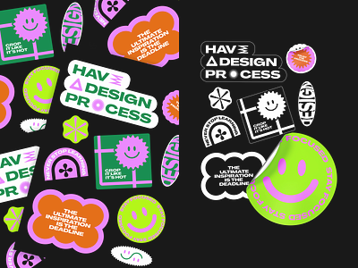 HAVE A DESIGN PROCESS sticker pack colors design graphic design graphicdesign shapes stickerpack stickers