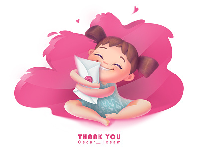 Hello Dribbble! 2d adras animation book illustration child color heart ikat illustration pink splash zi