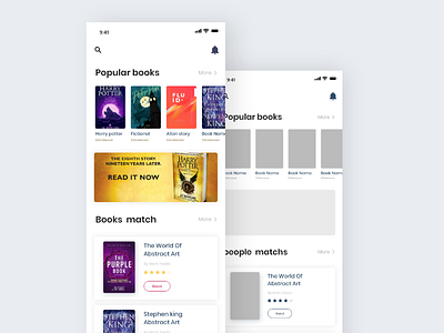 Reading App Design Project Ui & Wireframe activity black book book arts booking app design dribbble icon illustration menu read schedule ui ux white wireframe xd