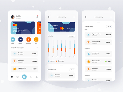 Wallet App by Antilustrations on Dribbble