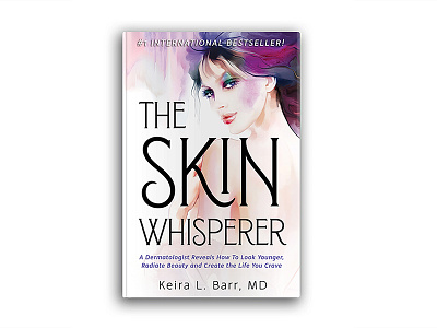Skin Whisperer book cover concept artsy beautiful book cover modern sexy skin care