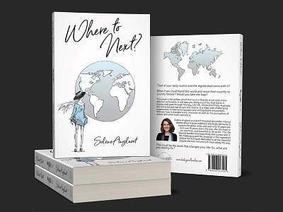 Where To Next? Book Cover book cover girl minimalistic modern simple travel white