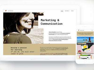 New Website justine-montreuil.com jimdo cms responsive website portfolio site website design website