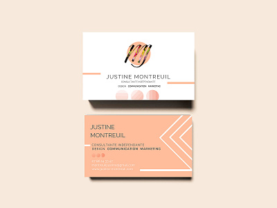 Mockup Business Card Justine Montreuil business card business card design communication freelance logo marketing mock up