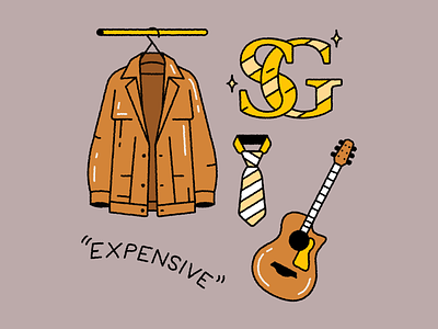 Sergio Georgini artwork davidbrent doodle eggdoodle fashion gold guitar icon icondesign iconic illustration jacket lettering music rickygervais shirt theoffice tvseries type typography