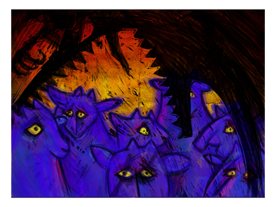 Animation // The Wolf And The Seven Kids animation 2d conte pour enfant dessin animé drama expressionism gothic photoshop stop motion animation tale the wolf and the seven kids tim burton