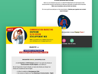 Chez Popeye ! candidature drow illustration mailing newsletter newsletter design photography photography manipulation retouche