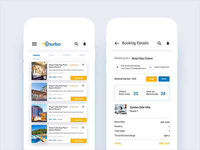 Ghurbo apps _ Hotel details screen