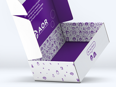 AOR Press Mailer Box dietary supplement icons nutraceutical nutraceuticals packaging pattern vitamins