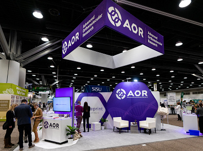 AOR at CHFA brand identity design branding conference conference booth dietary supplements nutraceutical package design packaging trade show trade show booth trade show display vitamins