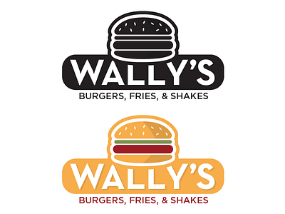 Wally's logo concept 3 bull burger burger logo cow logo restauarant restaurant logo steak wallys