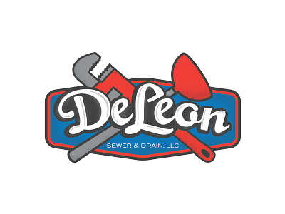 DeLeon logo logo plumber plumbing plunger wrench