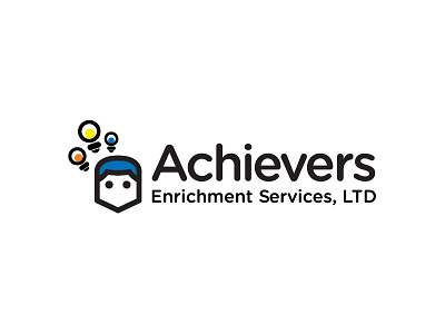 Achievers Enrichment Services logo education learning lightbulbs