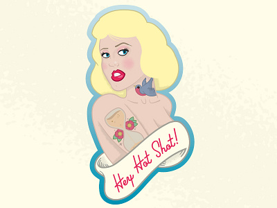 Hey Hot Shot! 50s blonde girl blonde hair classic girl pin up pinup retro tattoos